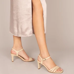 Sandalias De Tacón<miMaO Cannes Sandalias De Fiesta Tacón Recto Beige