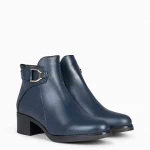 Botines De Mujer<miMaO Cardiff - Botines Piel Para Mujer Azul