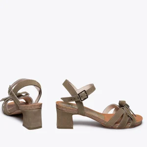 Sandalias De Tacón<miMaO Casual- Sandalia Bio Taupe De Tacón