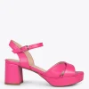 Sandalias De Tacón<miMaO Cerdena – Sandalias De Tacón Ancho Y Plataforma Rosa