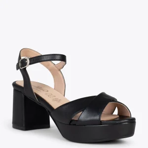 Sandalias De Tacón<miMaO Cerdena – Sandalias De Tacón Ancho Y Plataforma Negro