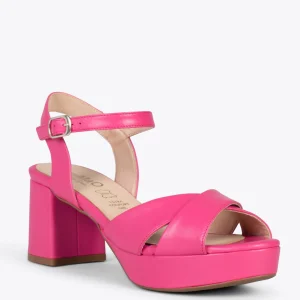 Sandalias De Tacón<miMaO Cerdena – Sandalias De Tacón Ancho Y Plataforma Rosa
