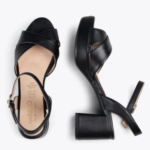 Sandalias De Tacón<miMaO Cerdena – Sandalias De Tacón Ancho Y Plataforma Negro
