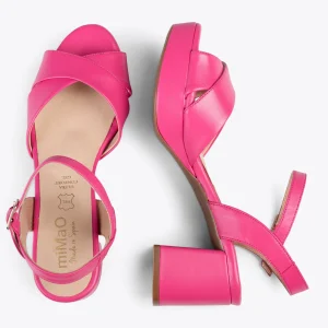 Sandalias De Tacón<miMaO Cerdena – Sandalias De Tacón Ancho Y Plataforma Rosa