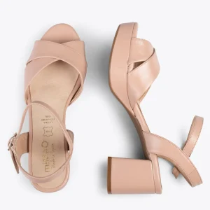 Sandalias De Tacón<miMaO Cerdena – Sandalias De Tacón Ancho Y Plataforma Nude