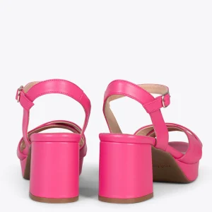 Sandalias De Tacón<miMaO Cerdena – Sandalias De Tacón Ancho Y Plataforma Rosa