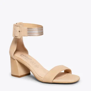 Sandalias De Tacón<miMaO Chic Sandalia Tierra Elegante Con Pulsera Metalizada