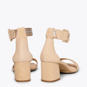 Sandalias De Tacón<miMaO Chic Sandalia Tierra Elegante Con Pulsera Metalizada