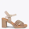 Sandalias De Tacón<miMaO Cibeles – Sandalias De Tacón Efecto Madera Taupe