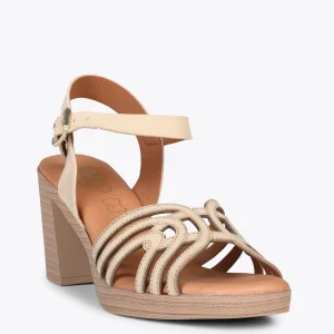 Sandalias De Tacón<miMaO Cibeles – Sandalias De Tacón Efecto Madera Beige
