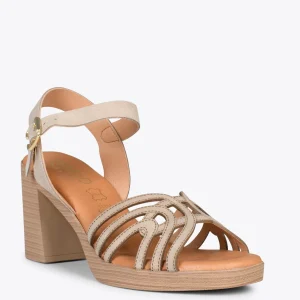 Sandalias De Tacón<miMaO Cibeles – Sandalias De Tacón Efecto Madera Taupe