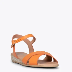 Esparto Y Alpargatas<miMaO Cies Sandalias De Esparto De Tiras Cruzadas Naranja
