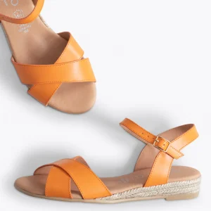 Esparto Y Alpargatas<miMaO Cies Sandalias De Esparto De Tiras Cruzadas Naranja