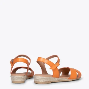 Esparto Y Alpargatas<miMaO Cies Sandalias De Esparto De Tiras Cruzadas Naranja