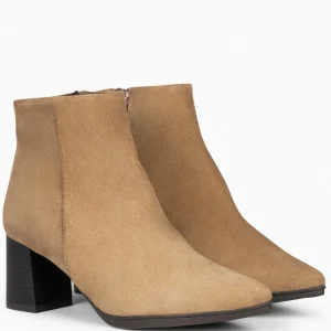 Botines De Mujer<miMaO City - Botines De Tacón Ancho Y Punta Fina Tierra De Serraje