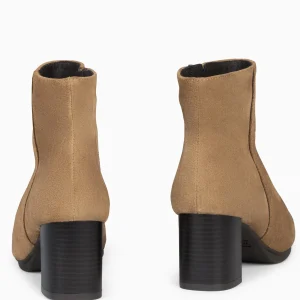 Botines De Mujer<miMaO City - Botines De Tacón Ancho Y Punta Fina Tierra De Serraje