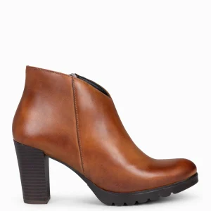 Botines De Mujer<miMaO Classic - Botines De Mujer Con Tacón Marron