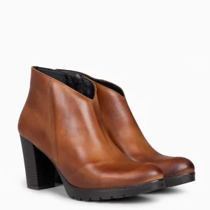 Botines De Mujer<miMaO Classic - Botines De Mujer Con Tacón Marron