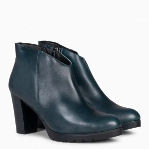 Botines De Mujer<miMaO Classic - Botines De Mujer Con Tacón Azul