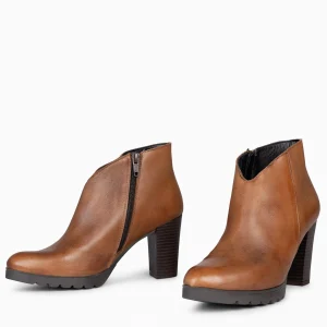 Botines De Mujer<miMaO Classic - Botines De Mujer Con Tacón Camel