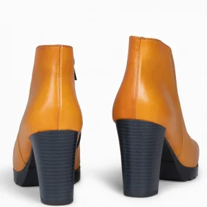 Botines De Mujer<miMaO Classic - Botines De Mujer Con Tacón Mostaza