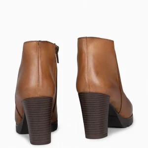 Botines De Mujer<miMaO Classic - Botines De Mujer Con Tacón Camel