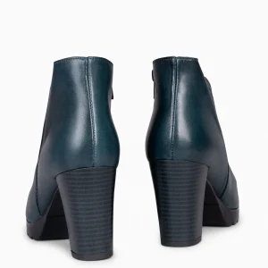 Botines De Mujer<miMaO Classic - Botines De Mujer Con Tacón Azul