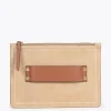 Bolsos De Mujer<miMaO Classic Bolso Bandolera De Piel Con Doble Cremallera Arena