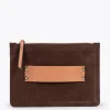 Bolsos De Mujer<miMaO Classic Bolso Bandolera De Piel Con Doble Cremallera Marron
