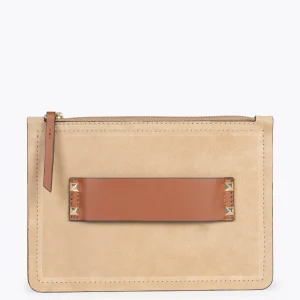 Bolsos De Mujer<miMaO Classic Bolso Bandolera De Piel Con Doble Cremallera Arena