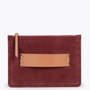 Bolsos De Mujer<miMaO Classic Bolso Bandolera De Piel Con Doble Cremallera Burdeos
