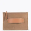 Bolsos De Mujer<miMaO Classic Bolso Bandolera De Piel Con Doble Cremallera Taupe