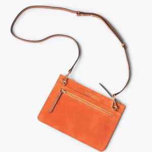 Bolsos De Mujer<miMaO Classic Bolso Bandolera De Piel Con Doble Cremallera Naranja