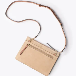 Bolsos De Mujer<miMaO Classic Bolso Bandolera De Piel Con Doble Cremallera Arena
