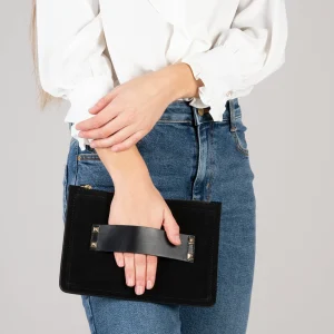 Bolsos De Mujer<miMaO Classic Bolso Bandolera De Piel Con Doble Cremallera Negro