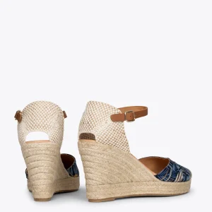 Esparto Y Alpargatas<miMaO Conil Sandalias De Esparto Con Estampado Tropical