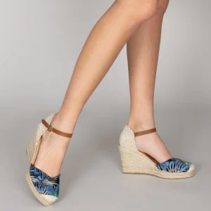 Esparto Y Alpargatas<miMaO Conil Sandalias De Esparto Con Estampado Tropical