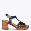 Sandalias De Tacón<miMaO Creta – Sandalia Cangrejera En "T" Negro