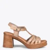 Sandalias De Tacón<miMaO Creta – Sandalia Cangrejera En "T" Taupe