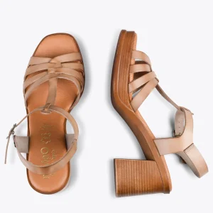Sandalias De Tacón<miMaO Creta – Sandalia Cangrejera En "T" Taupe