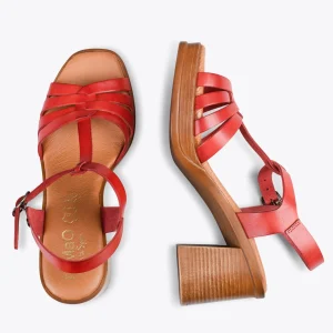 Sandalias De Tacón<miMaO Creta – Sandalia Cangrejera En "T" Rojo