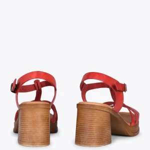 Sandalias De Tacón<miMaO Creta – Sandalia Cangrejera En "T" Rojo