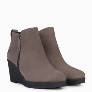 Botines De Mujer<miMaO Dakota - Botin Con Cuna Alta Taupe