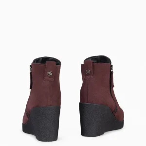 Botines De Mujer<miMaO Dakota - Botin Con Cuna Alta Burdeos
