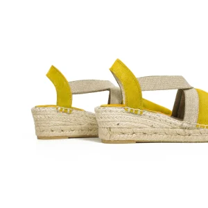 Esparto Y Alpargatas<miMaO Eivissa - Cuna De Esparto Amarilla Con Elasticos Metalizados