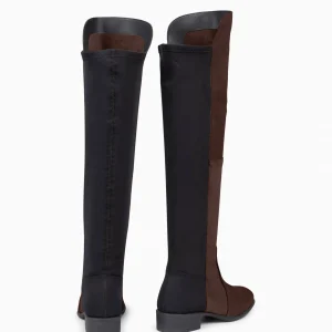 Botas<miMaO Elastica – Bota De Cana Alta De Tacón Bajo Marron