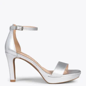 Sandalias De Tacón<miMaO Fiesta - Sandalias De Tacón Alto Y Plataforma Plata
