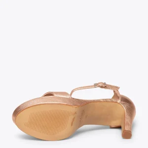 Sandalias De Tacón<miMaO Fiesta - Sandalias De Tacón Alto Y Plataforma Oro Rosa