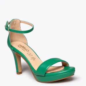 Sandalias De Tacón<miMaO Fiesta Sandalia Con Plataforma Elegante Verde