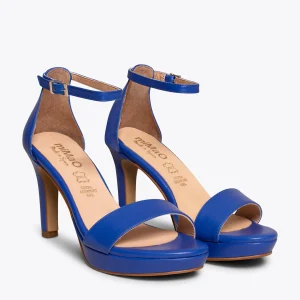 Sandalias De Tacón<miMaO Fiesta Sandalia Con Plataforma Elegante Azul Electrico